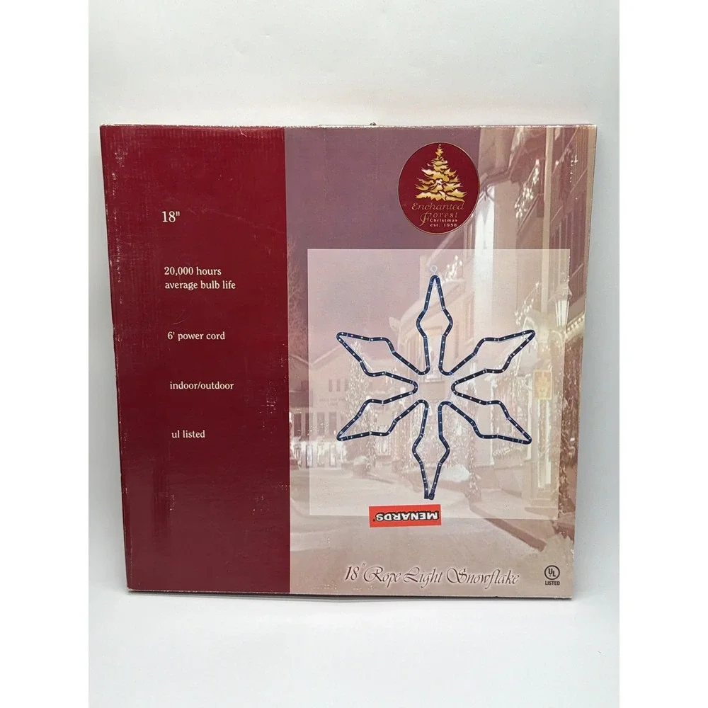 Enchanted Forest Christmas 18 Inch Rope Light Snowflake Indoor Outdoor 9473 2003